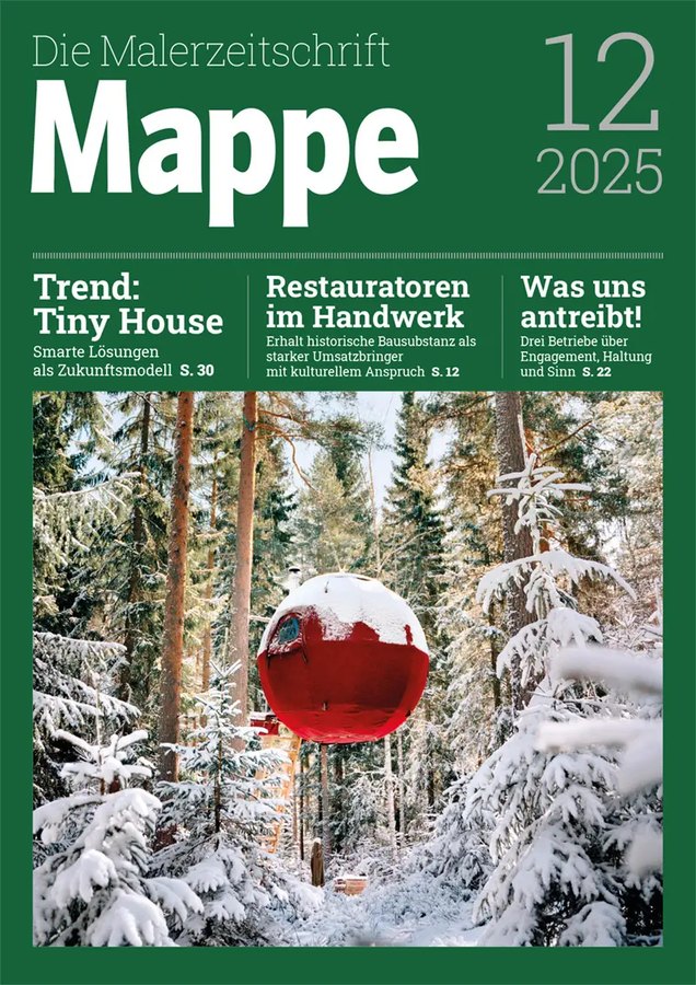 Mappe – Die Malerzeitschrift 12/2025, Titelthema Tiny House